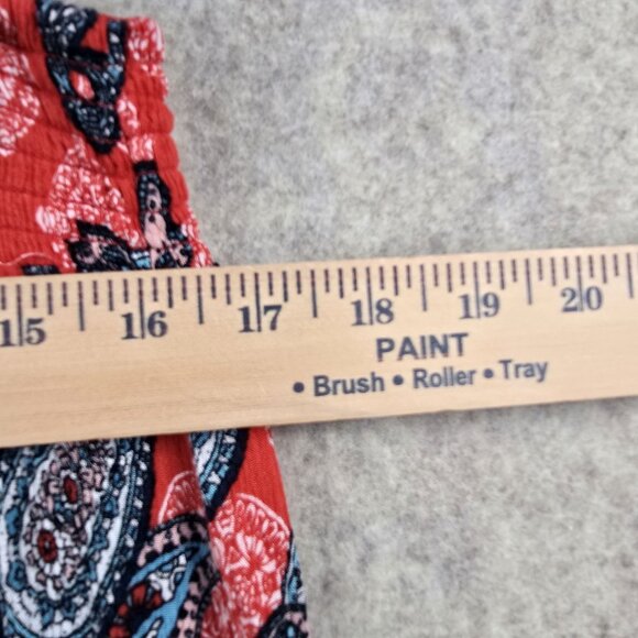 EST. 1946 Womens Red Paisley Print Wide-Leg Pants L Lightweight Rayon Boho - Picture 8 of 8